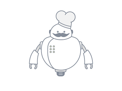 bot.kitchen chef bot chef cooker cute hat kitchen moustache robot