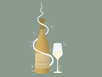 Day 24 Procreate Care Pack apple pencil chardonnay digital illustrations graphic design graphic design brand logo wine bottle wine glass