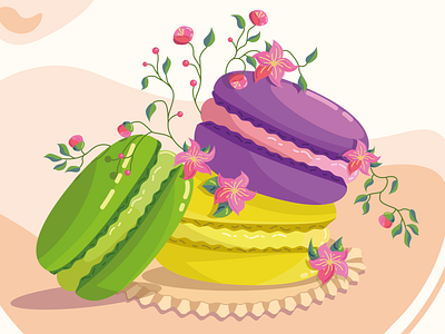 Macaroon & flowers