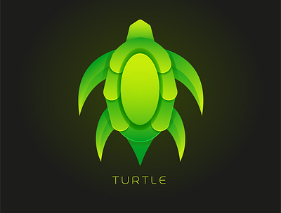 Modern gradient turtle art design gradient green icon illustration illustrator modern ocean sea sealife turtle vector