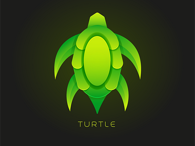 Modern gradient turtle