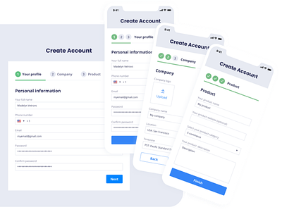 Account Creation Flow account enter login mobile sign up ui
