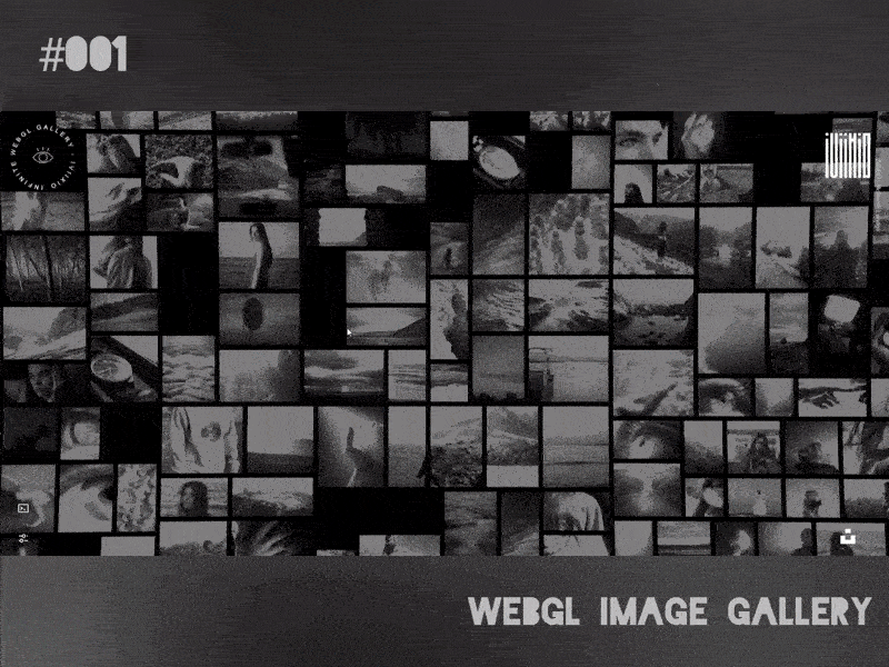 WebGl-Image-Gallery-Showcase branding design graphic design illustration logo minimal portfolio typography ui webgl