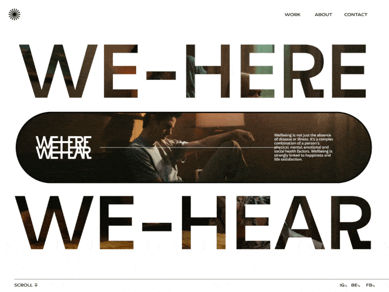 We Here - We Hear #001 branding design graphic design illustration logo minimal portfolio typography ui webgl
