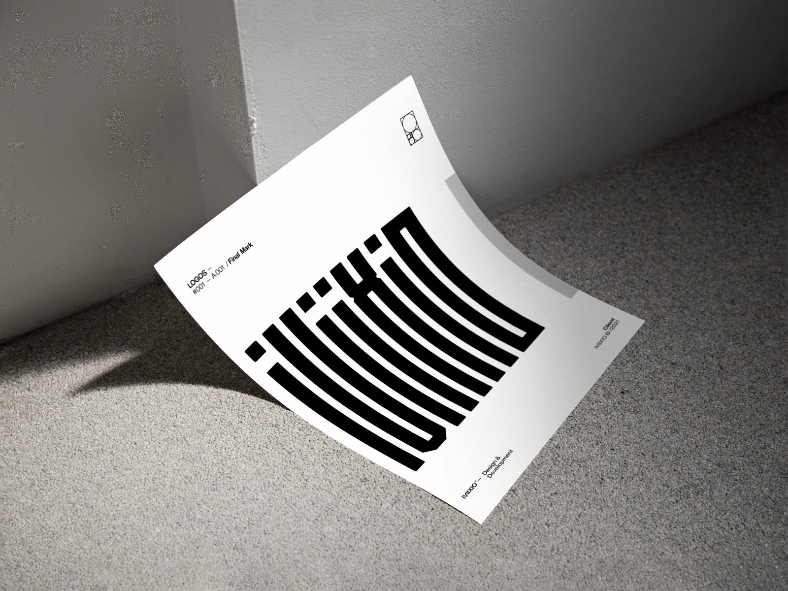 IVIIXIO LOGO - Poster #001 branding design graphic design illustration logo minimal portfolio typography ui webgl