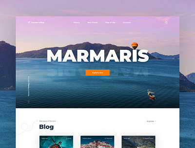 Traveler`s blog design figma trip ui ux uxui web webdesign