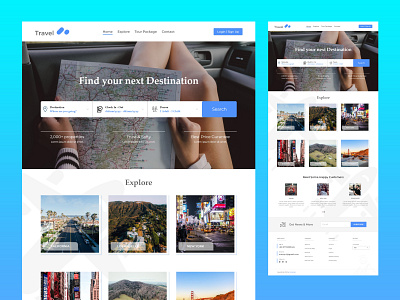 Travel Agency Website UI Design