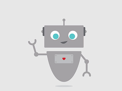 Robby code girls heart hello illustration illustrator robot technology vector wave