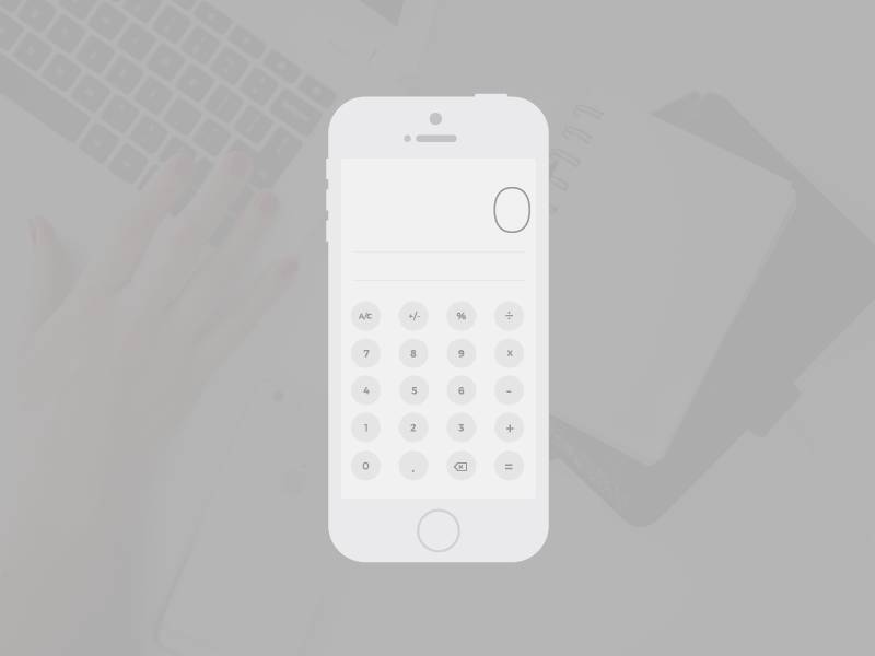 Daily UI Challenge | Day Four | Calculator 004 calculator challenge dailyui math phone app screen ui ux