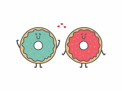 Donut Love donuts food funny humor illustration illustrator love vector