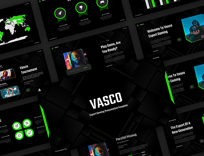 Vasco - Esport Gaming Presentation Template branding business championship competition corporate creative e sport electronic esport event gamers games gaming google slides infographic marketing mobile game modern online play