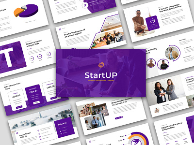 Start Up - Business Presentation Template agency annual report company profile corporate creative data report ecommerce elegant entrepreneur finance google slides infographic keynote modern pitchdeck portfolio powerpoint presentation startup yeen studio