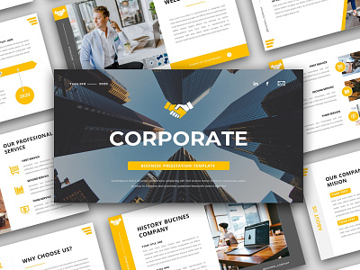 Coporate - Business Presentation Template agency business company company profile corporate creative data report diagram ecommerce elegant entrepreneur excel finance keynote modern pitchdeck portfolio powerpoint presentation