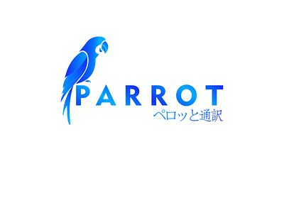 PARROT1white animals animation app branding design elegant icon illustration illustration design logo logo design logo vektor logodesign