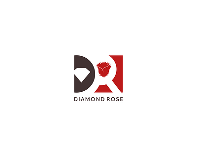 diamond rose logo by imazinator studio on Dribbble