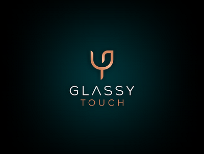 G & GLASS LOGO brand identity branding design glass logo graphic design logo logo design logodesign