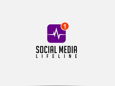 social media lifeline logo aplication logo brand identity branding design graphic design graphic designer lettering logo logo design logodesign vector