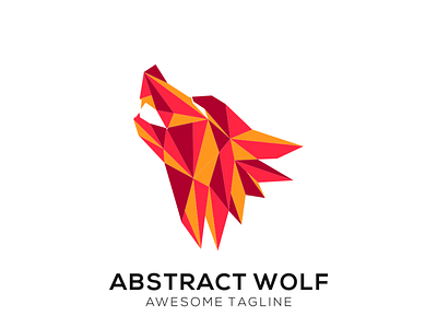 abstrac wolf logo abstrac logo abstrac wolf brand identity branding design graphic design illustration logo logo design logodesign wolf logo
