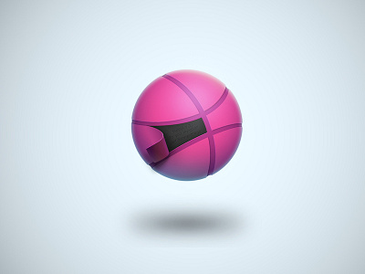 Dribbble basketball ball icon invite thanks