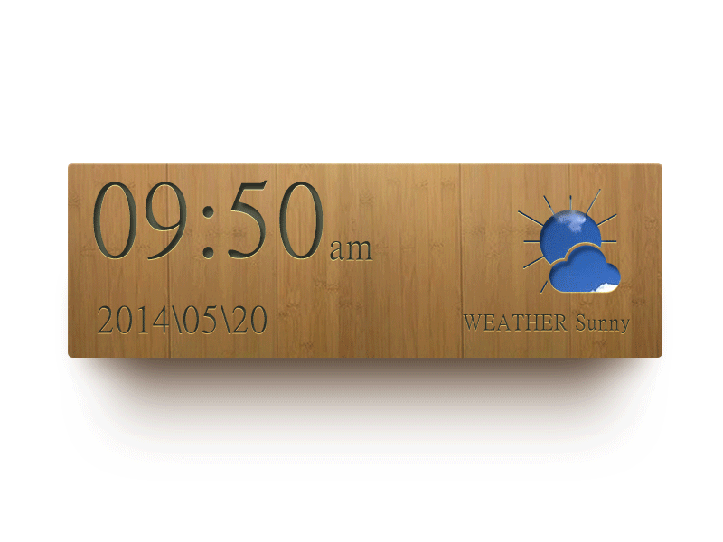 Wood Time addin app clock gif icon reality weather wood