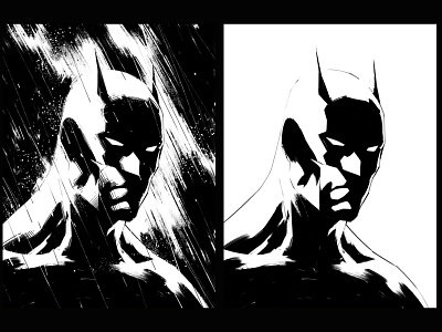 Batman Hush art batman comicsart dc dc comics dccomics dcfandom gotham gritty inktober noir process