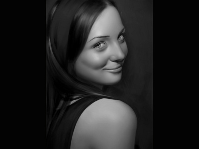 Mary art black and white illustration mary painting portrait portrait painting