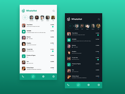 Whatsapp Parody - WhatsHot branding green remake screens social ui uiux uiuxdesign uiuxdesigner user interface whatsapp