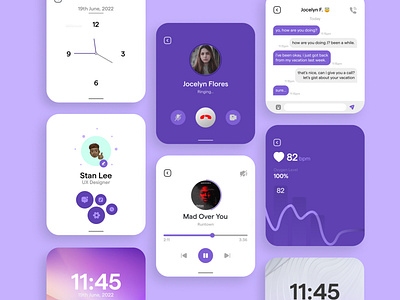 Smart Watch UI Screens - Essential UI alarm call clock concept health iwatch smart watch trends ui ux watch watch ui