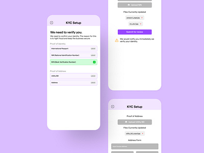 KYC Verification Setup for users