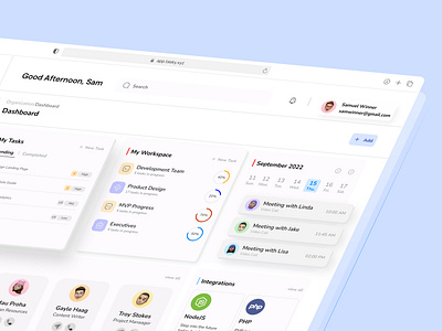 Tasky Dashboard UI Design - Manage Tasks