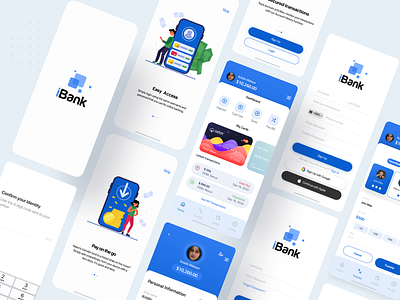 Mobile Banking App Design app bank bank app bank ui banking app branding card clean design free graphic design minimal mobile navigation transfer ui