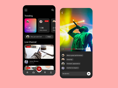 Live Streaming App app figma interaction interaction design interface ui uiux user experience ux