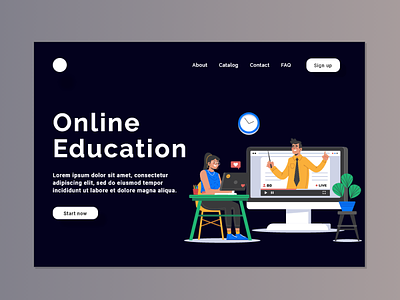 Online Education landing page
