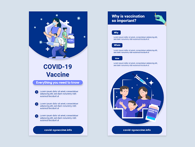coronavirus vaccination informative brochure template branding design illustration typography ui ux web xd