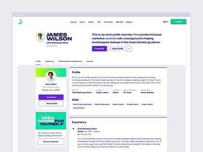 Public profile, onboarding and settings cv product design profile profile editor settings ui ux