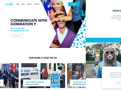 Youth Communications Agency agency dublin hero ireland landing page layout ui web web design youth