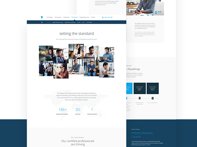 About Page education institute landing page layout marketing ui web website