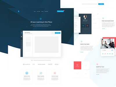 LMS Landing Page hero landing page layout lms product ui web