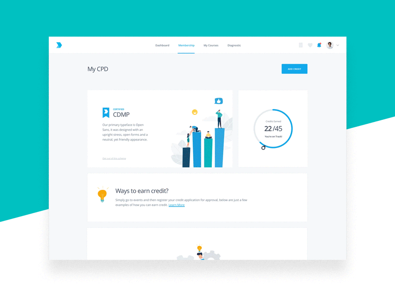 CPD Tracker hero landing page marketing product web