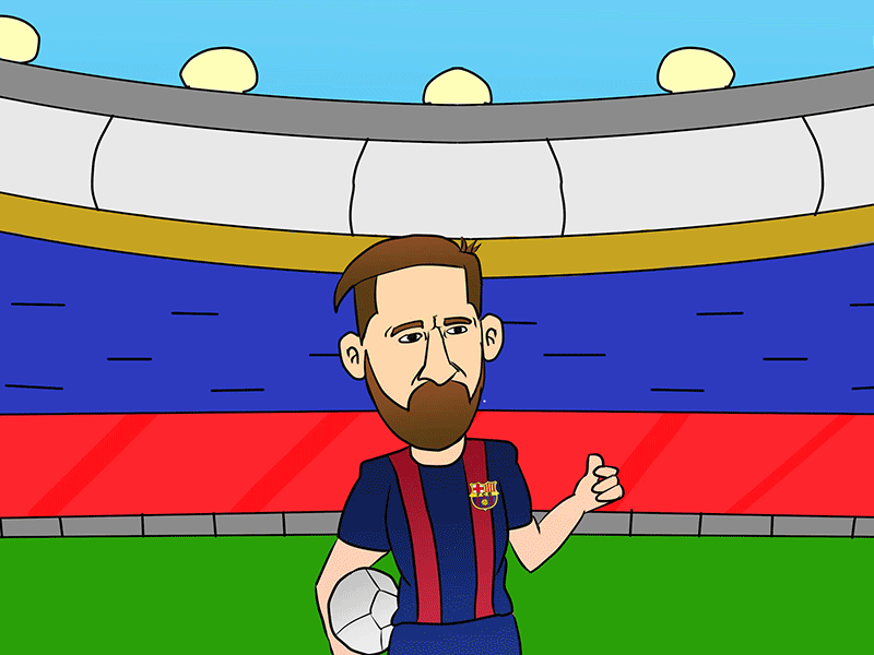 messi animation caricature cartooning design football illustration