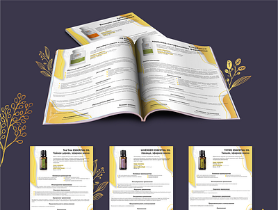Gide book for company doTERRA branding design flat illustration minimal vector
