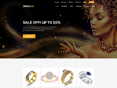 Jewelry Digital landing page graphic design landing page design ui ux website