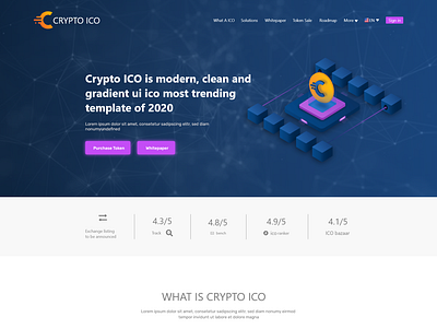 Digital marketing crypto ico coin landing page 1 graphic design landing page design ui ux website