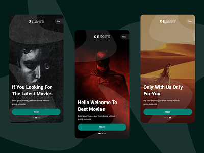 Movie Onboarding page