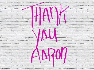 Thank You! design first shot handwritten illustrator photoshop pink floyd the wall type