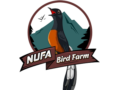 Nufa Bird Farm animal bird branding farm graphic design logo