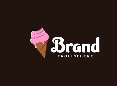 Ice Cream Logo branding graphic design illustration logo simple vector