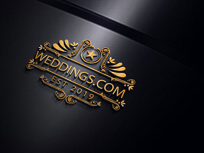 Elegant weeding logo