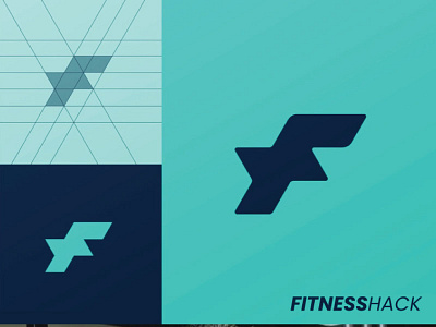 Fitness Hack Logo f logo fitness hack logo minimalist