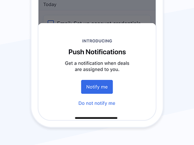 Introducing Push Notifications!! app crm ios mobile notification push notification ui ux